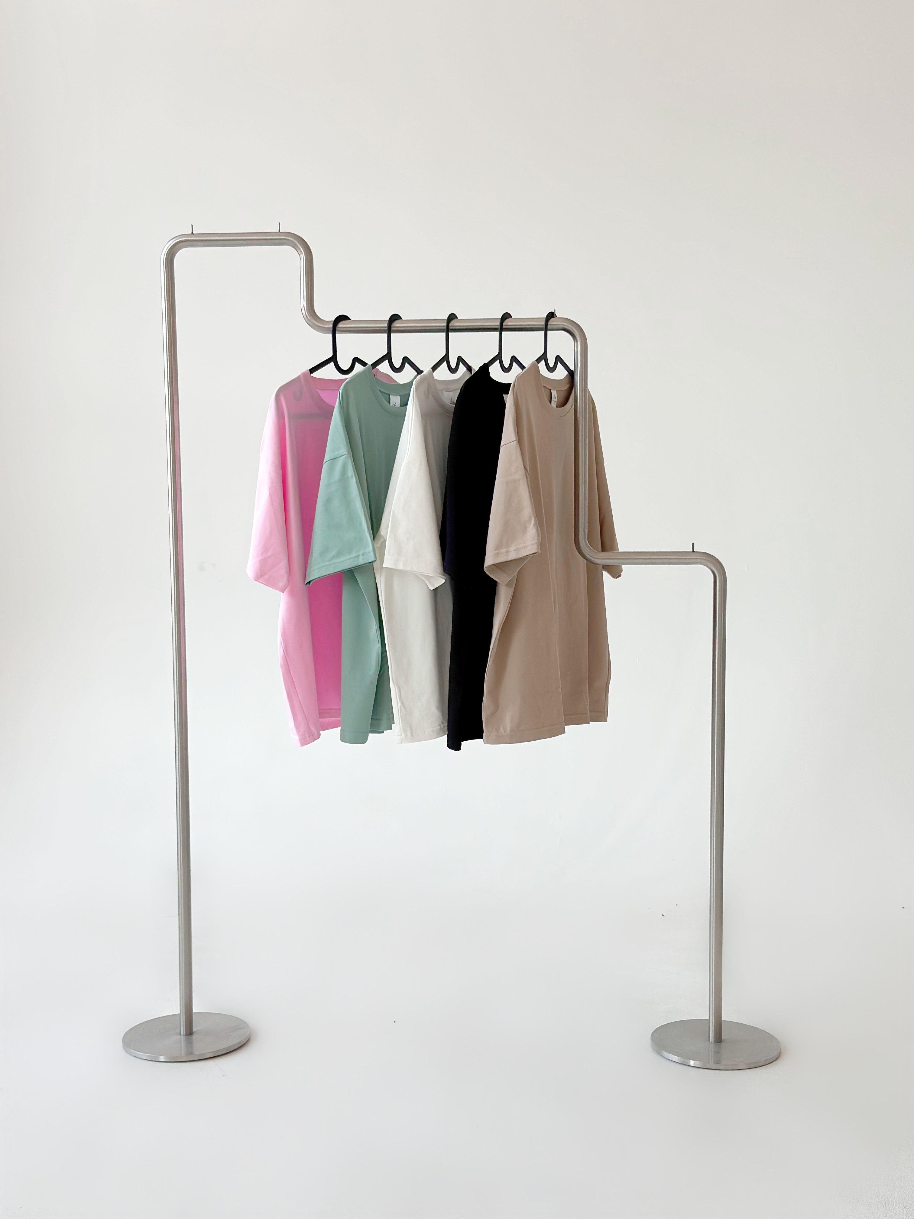 A casual, loose-fitting t-shirt with dropped shoulders.